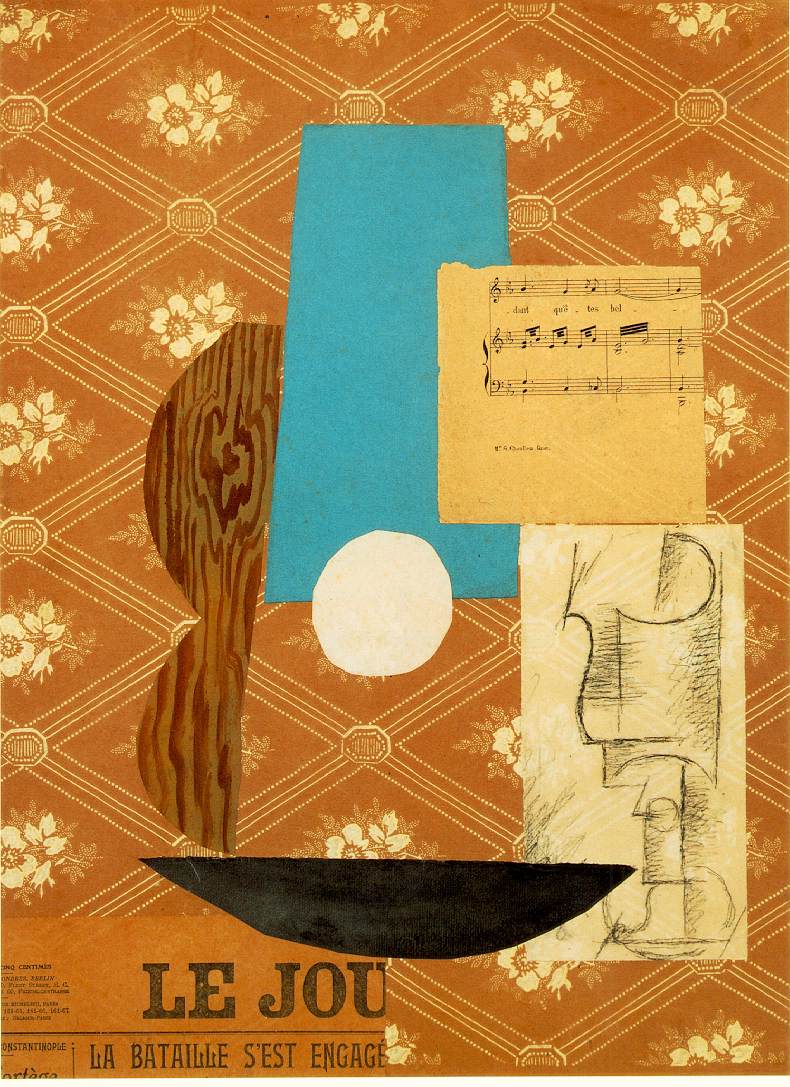 Picasso Guitar, Sheet music and Wine glass 1912